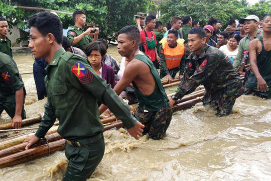 Myanmar:[-]Vỡ[-]đập,[-]100[-]ngôi[-]làng[-]ngập[-]trong[-]nước[-]lũ